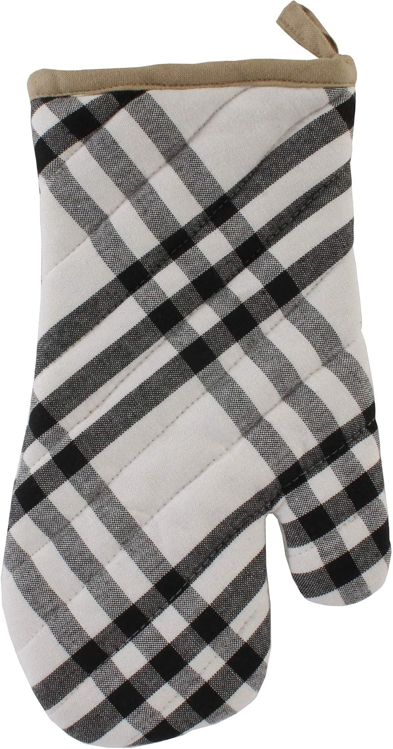 Home Sweet Farmhouse Kitchen Collection, Potholder/Oven Mitt/Dishtowel Set, Black, 4 Count