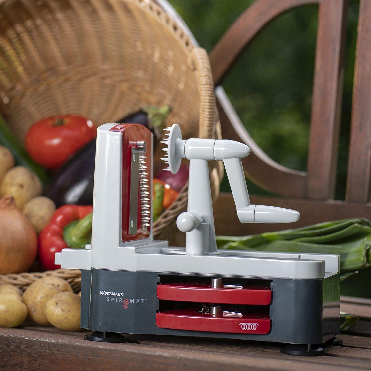 Stainless Steel Tri-Blade Vegetable Spiral Slicer Spiralizer