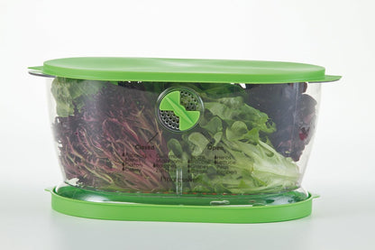 Prep Solutions by  Lettuce Keeper Produce Storage Container,4.7 Quarts,Green (Lks-06),(Pack of 3)